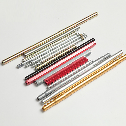 Custom round tubing with documented surface finish options including powder coating