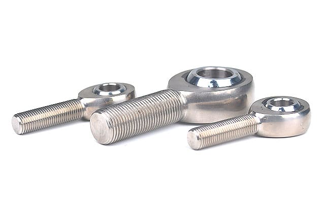Titanium rod end for suspension and steering systems
