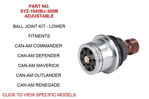 CanAm Lower Ball Joint Kit300M SYZ1042BJ300m SYZ Rod Ends Can-Am Lower Ball Joint Kit-300M SYZ-1042BJ-300m