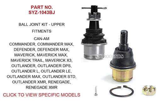 CanAm Upper Ball Joint Kit 4130 SYZ1043BJ SYZ Rod Ends Can-Am upper ball joint kit in 4130 alloy – SYZ-1043BJ
