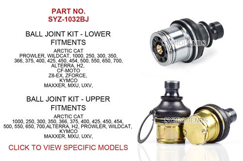 Upper and Lower Ball Joint for Arctic Cat Prowler and Wildcat SYZ1032BJ SYZ Rod Ends Upper and Lower Ball Joint for Arctic Cat Prowler and Wildcat SYZ-1032BJ