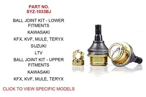 Upper and Lower Ball Joint for Kawasaki and Suzuki SYZ1033BJ SYZ Rod Ends SYZ-1033BJ upper and lower ball joints for Kawasaki and Suzuki