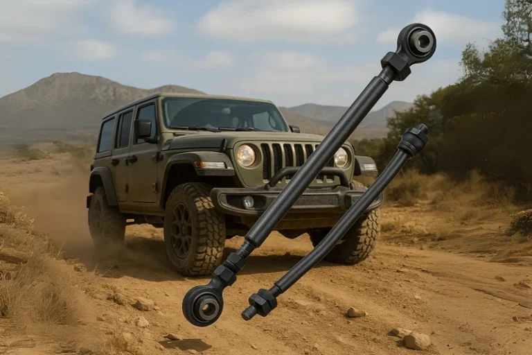 Off-road vehicle steering linkage with high-performance off road rod ends