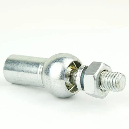 Metal quick-connect coupling with a hex nut and threaded male end