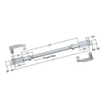 lcr-312-linkage-connecting-rod-21-00-in-3-8-24-rh-lh-thread-3-8-in-pin-holes-clevis-spring-pins-included